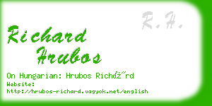 richard hrubos business card